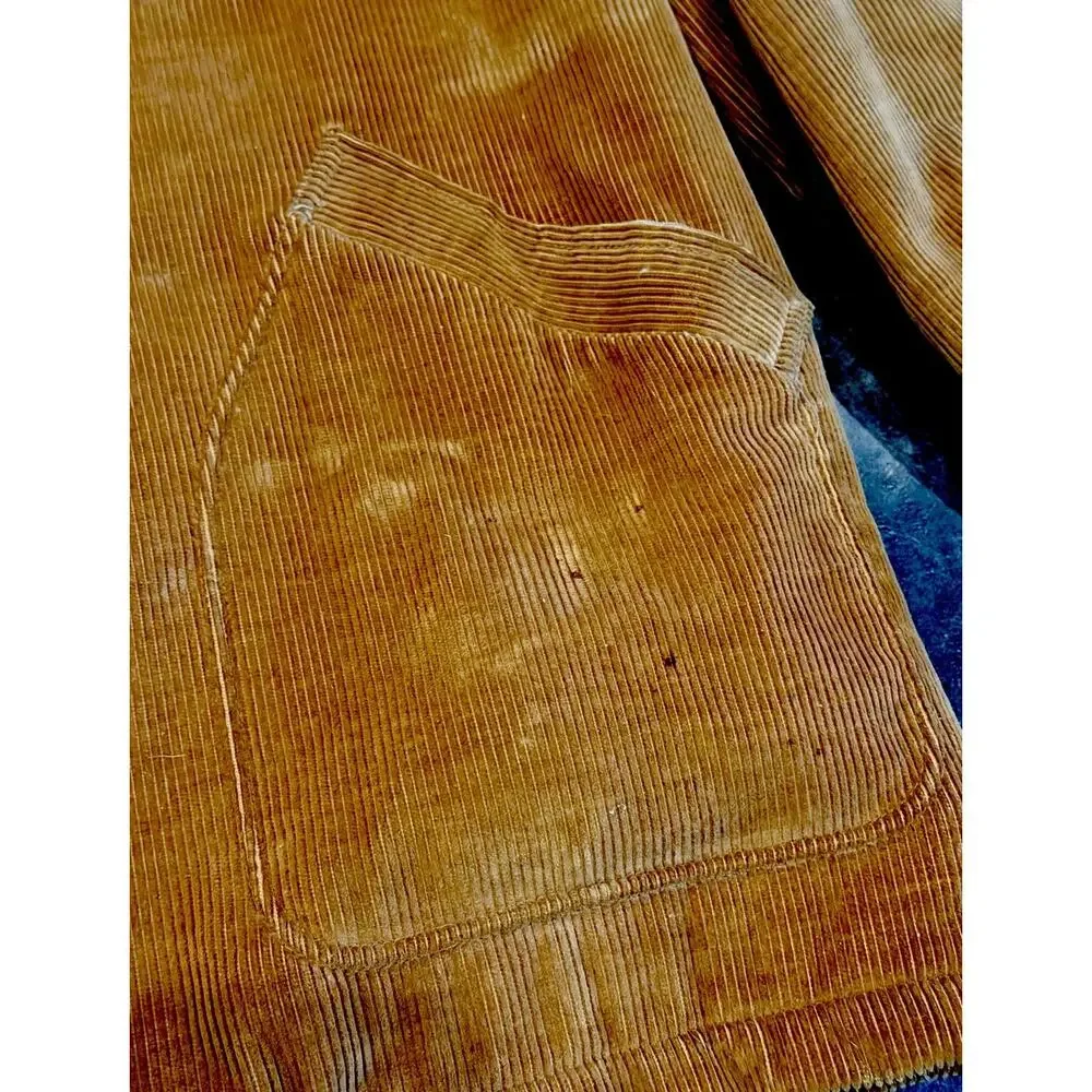 Vintage 70s McGregor Men's Fleece Lined Corduroy Heavy Jacket Coat Size 44 Long